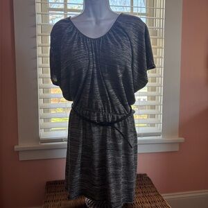 MAX STUDIO Scoop Neck Belted Mini Dress